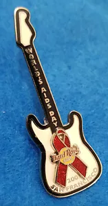 San Francisco World Aids Awareness Red Ribbon Gitarre 2001 Hard Rock Cafe PIN LE - Bild 1 von 1
