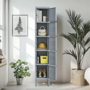 5 Door 66"H Metal Lockers w Lock for Employees, Storage Locker Cabinet for Home - Picture 1 of 11