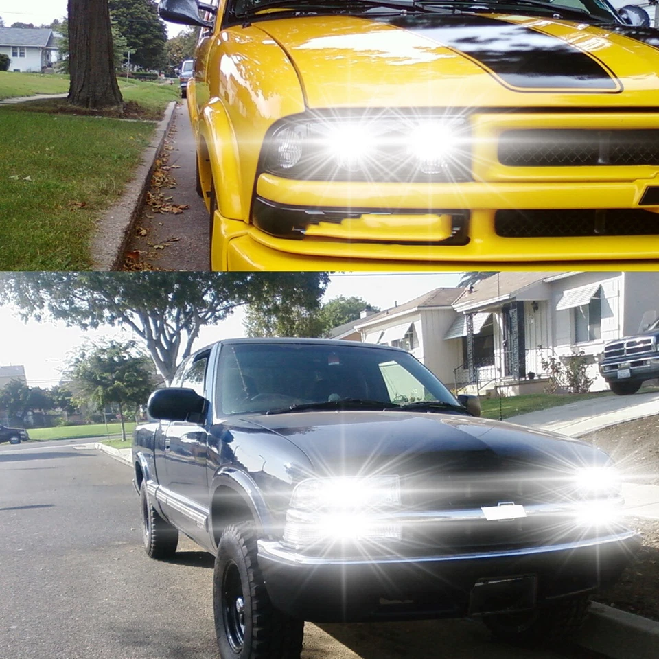 For Chevrolet S10 1994-2004 4X 6000K COB High Low Beam LED Headlight Bulbs Combo - Image 1 of 4