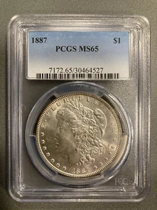 1887 Morgan Silver Dollar - PCGS MS65 - Picture 1 of 2