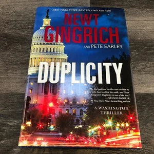 SIGNED Duplicity by Pete Earley and Newt Gingrich Hardcover Book - Picture 1 of 10
