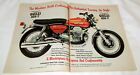 1975 Moto Guzzi 850 T Motorcycle 'Unlimited Touring' Original Color Ad 