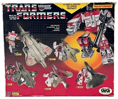 SUPERION PENTAJET TRANSFORMERS TRASFORMER ITALIAN BOX GIG 85 MACAU TAKARA HASBRO - Immagine 1 di 4