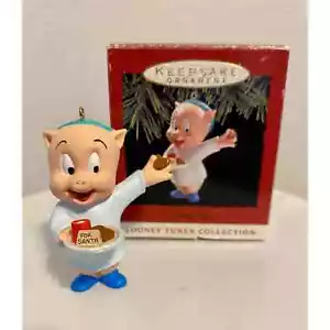 Hallmark Porky Pig Christmas Ornament 1993 Looney Tunes Collection - Bild 1 von 5