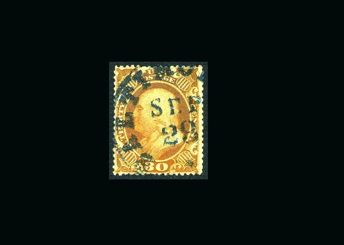 US Stamp Used, VF/XF S#38  Blue Baltimore, Sept. 28th Cancel, PF Certificate, ox - Image 1 of 1