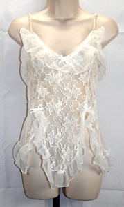 Seductive Wear by: cinema Etoile Pullover White Sheer & Lace Lingerie Size M - Picture 1 of 3