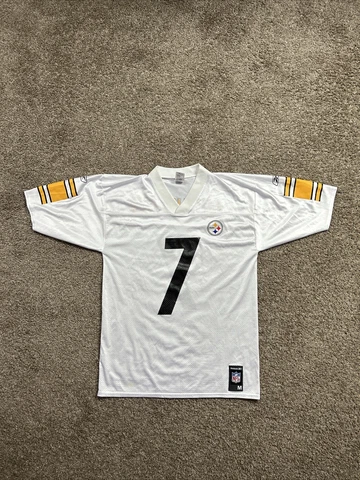 Ben Roethlisberger Pittsburgh Steelers White Jersey Size Medium Reebok Cover