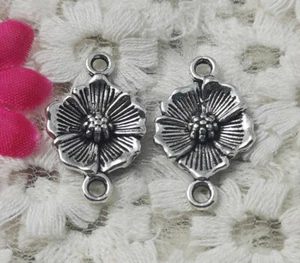 Envío gratuito 54 piezas Conectores antiguos de flores de plata 25x15mm H-5105 - Imagen 1 de 4