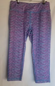 Size Medium Womens Pro Player Capri Leggings Colorful - Picture 1 of 5