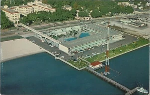 Buena Vista Beach Motel Hotel Biloxi MS birds eye view aerial 1960s F786 - Picture 1 of 2