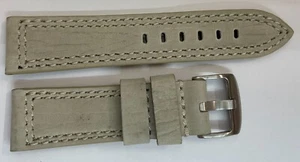 26 mm Leder Uhrenarmband Canyon wasserfest stabil beige-grau - Picture 1 of 2