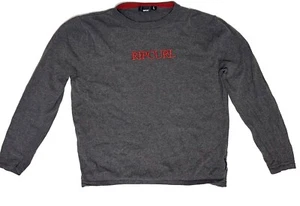 Vintage Rip Curl Jumper Grey Knit Pullover Sweatshirt Size Large - Picture 1 of 8