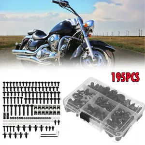 149x Black Fairing Bolts Nuts Kit Fastener Clips Screws for Motorcycle Sportbike - Picture 1 of 9
