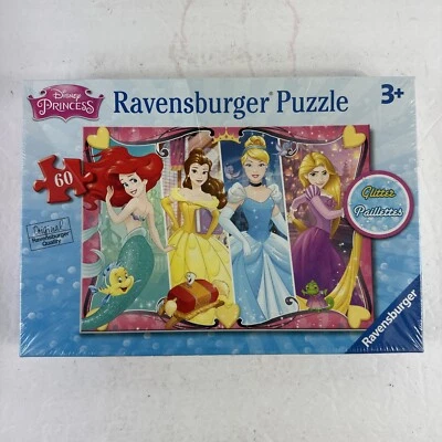 Disney Princess (Ravensburger) Glitter Puzzle 60 pieces 14" x 10" New Sealed - Image 1 of 2