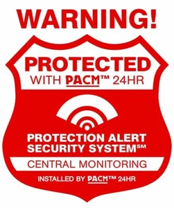 10 echte Home Security Alarmanlage Aufkleber & 1 Überwachungskamera Aufkleber - Bild 1 von 5