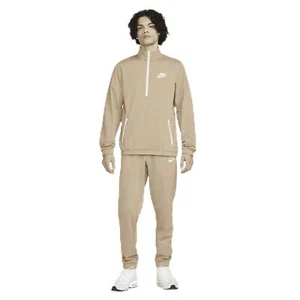 NIKE Sportswear Sport Essentials Men's Poly-Knit Tracksuit XS Brown 2 Piece Men - Picture 1 of 8