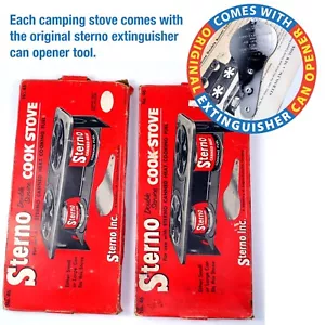 Lotto 2 Fornelli da Cucina #46 Vintage Sterno Doppio Servizio - 1 Nuovi e 1 Usati in Scatola - Foto 1 di 20