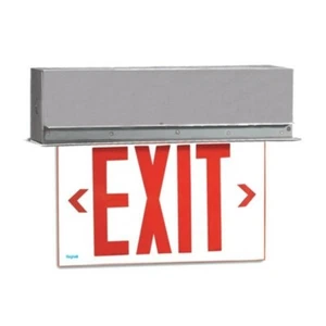 Beghelli OL2 RED EXIT Led Surface/Recessed/Mullion Mounted -LitOL2-SA-LR1-CCR - Picture 1 of 2