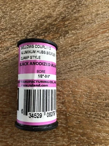 Ruland BC21-8-6-A, 1/2" x 3/8" Servo Bellows Coupling, NOB, Alum., - Picture 1 of 6