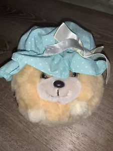 Vintage 1985 Weare Extra Special A Little Something Plüsch Haube Katze Hund Runde 7 Zoll - Bild 1 von 6