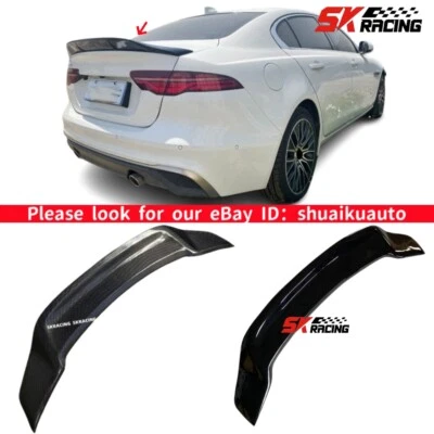 Alerón trasero de fibra de carbono/brillante para Jaguar XE XEL sedán 2015-19 Foto 1 de 4