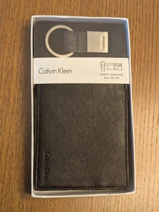 Portafoglio Calvin Klein Bifold in pelle con portachiavi - nuovo con scatola  - Foto 1 di 7
