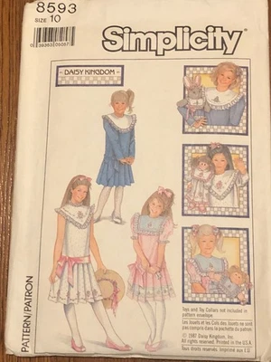 Simplicity 8593 Daisy Kingdom Dress Pattern Size 10 - Image 1 of 4