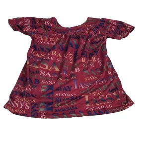 Toddler Girl SASSY Word Print Dress Red Pink Size 2T Bold Statement - Picture 1 of 5