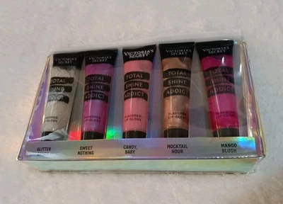 Victoria's Secret Total Shine Addict Flavored Lip Gloss 5 Shimmering Piece Set - Image 1 of 4