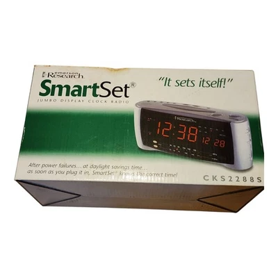 Emerson Research Smart Set Jumbo Display Alarm Clock Radio CKS2288S Vintage - Image 1 of 4