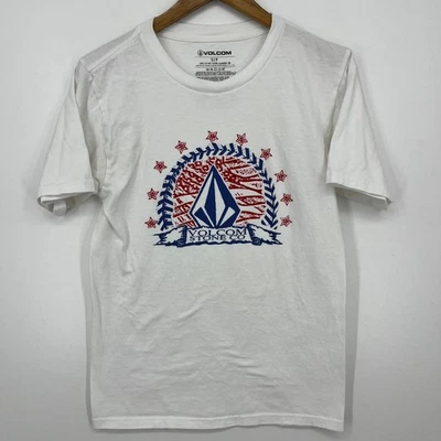 Volcom T-Shirt Men's Size S White Stone Logo Short Sleeve Crew Neck - Image 1 of 4