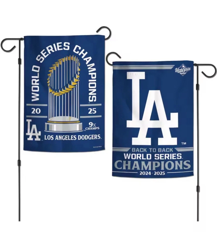 Los Angeles Dodgers Garden Flag Double Sided Champions Premium Yard Flag