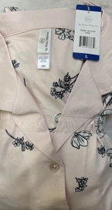 Flora Nikrooz Ladies 2-Piece Super Soft Pajama Sleep Set w/Satin Accent, Pink L - Picture 1 of 3