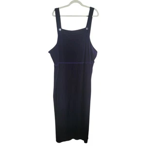 Vintage Silhouettes Velluto Tuta Maglione Vestito Donna Taglia 2X Viola Midi - Foto 1 di 10
