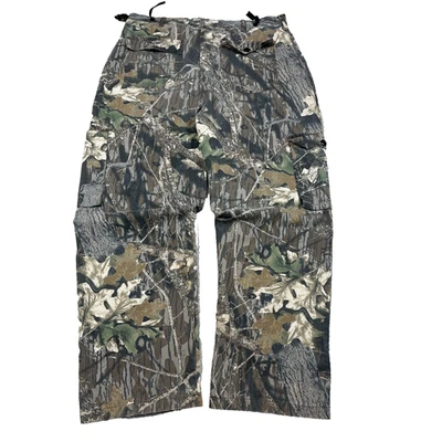 Pantalones cargo camuflados de roble musgo vintage para hombre 36x31 holgados Y2K caza ruptura Y2K años 90 Foto 1 de 4