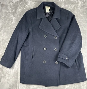 LL Bean Bellandi Wool Lambswool Peacoat Women's Navy Blue Sz 2XL Capsule Preppy - Picture 1 of 19