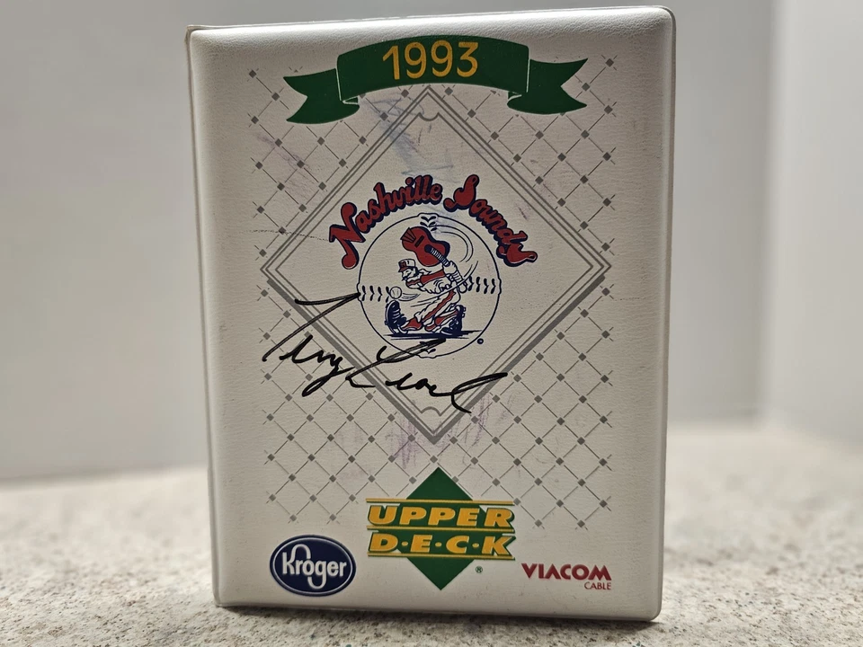 Portatarjetas de béisbol Nashville Sounds MiLB vintage 1993 con autógrafos desconocidos Foto 1 de 4