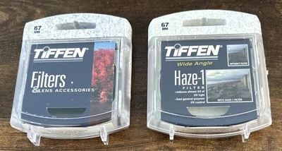 2-Pc Tiffen 67mm CIRCULAR POLARIZER Filter Circ C-Pol & Haze-1 Wide Angle Filter - Image 1 of 4