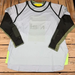 Nike ISPA Long Sleeve Top Alligator FB2705-034 Men’s XL Light Silver Sequoia NWT - Picture 1 of 15