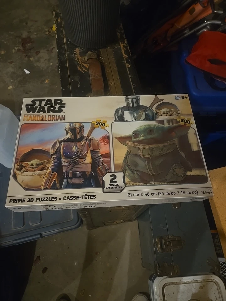 Star Wars The Mandalorian Lenticular 3DPuzzle 2-Puzzles 500 Piezas Cada Uno Completo Foto 1 de 1
