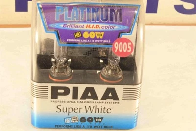 PIAA 9005 Super Blanco HID Faros Bombillas (2) 65 vatios Funciona como 110 W Par Foto 1 de 4