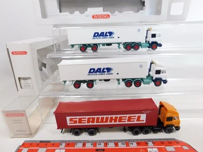 3x wiking H0 1:87 Semirimorchio Del Contenitore Iveco:523 01 + 523 24 Mint + Box - Immagine 1 di 4