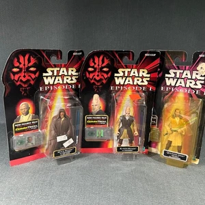 Star Wars Episode 1 Mace Windu Qui-Gon Jinn Ki-Adi-Mundi 3.75 Inch Lot 1998 - Picture 1 of 11