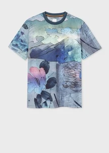 Nueva con etiquetas Camiseta Paul Smith Estampado 'Narciso' Algodón Orgánico Para Hombre Talla Mediana $295 - Imagen 1 de 9