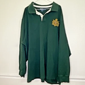 Polo Ralph Lauren grün Rugby Poloshirt Langarm Logo Wappen Herren Größe 4XL - Bild 1 von 7