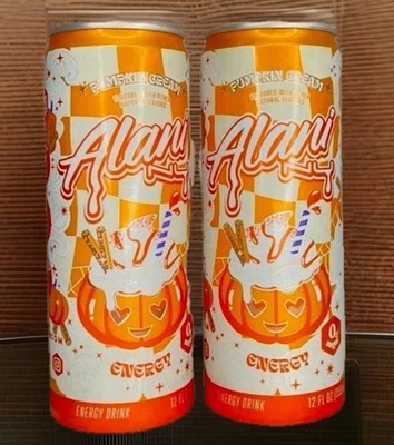 Alani Nu Energy Drink Crema Calabaza Completa 12 OZ Latas EDICIÓN LIMITADA Juego de 2 Foto 1 de 3
