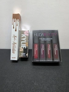 HUDA BEAUTY LIQUID MATTE MINIS THE RED EDITION AND KYLIE KOKO GLOSS AND LIPSTICK - Picture 1 of 5