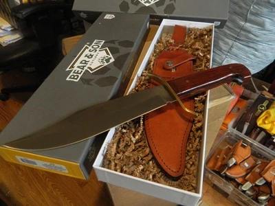 Bear & Son Gold Rush Bowie  Knife CB00 14 1/2" LONG 8.75" BLADE CARBON STEEL - Image 1 of 4