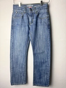 Levis Denizen Jeans Boys 10 Regular 218 Slim Straight Fit Medium Wash Blue Denim - Picture 1 of 4