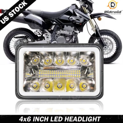 Герметичная светодиодная прожекторная фара 4x6 дюймов для Suzuki DRZ400SM DRZ400S - Изображение 1 из 4